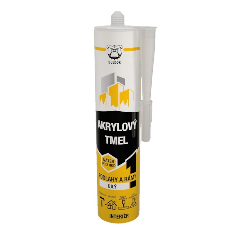 Akrylový tmel, bílý, 280ml, BULDOK