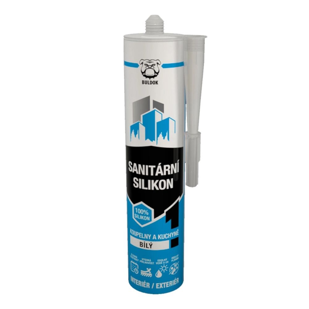 Sanitární silikon, bílý, 280ml, BULDOK