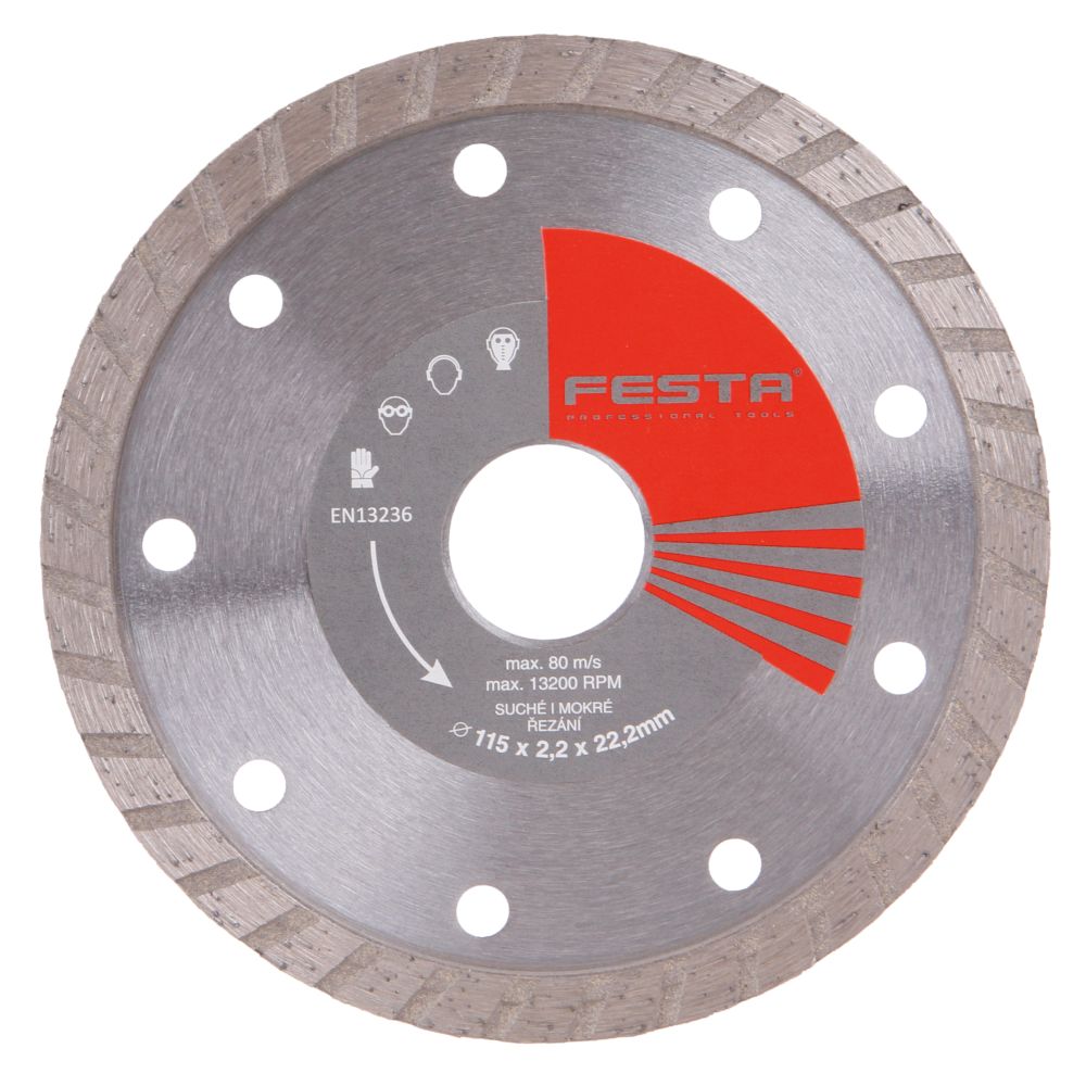 Kotouč diamantový, TURBO, 115mm, 22,2mm, FESTA
