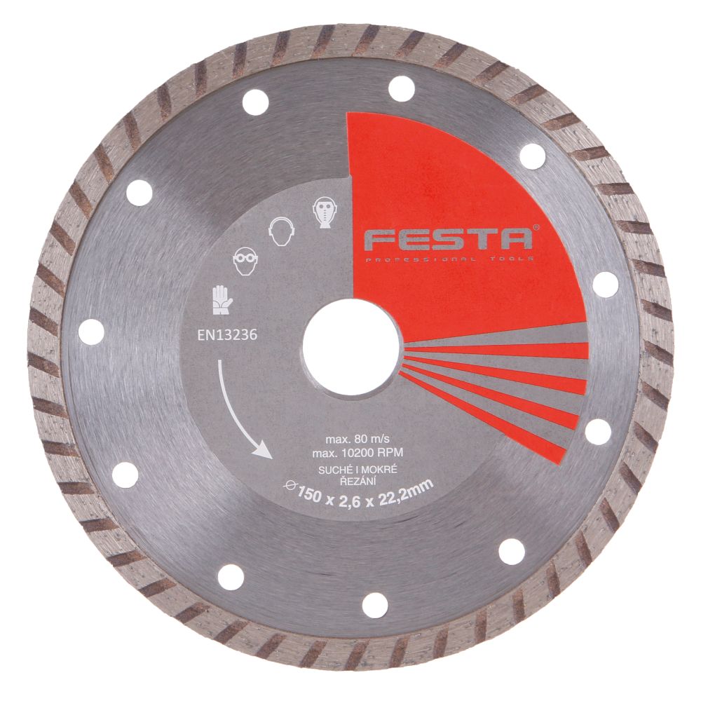 Kotouč diamantový, TURBO, 150mm, 22,2mm, FESTA
