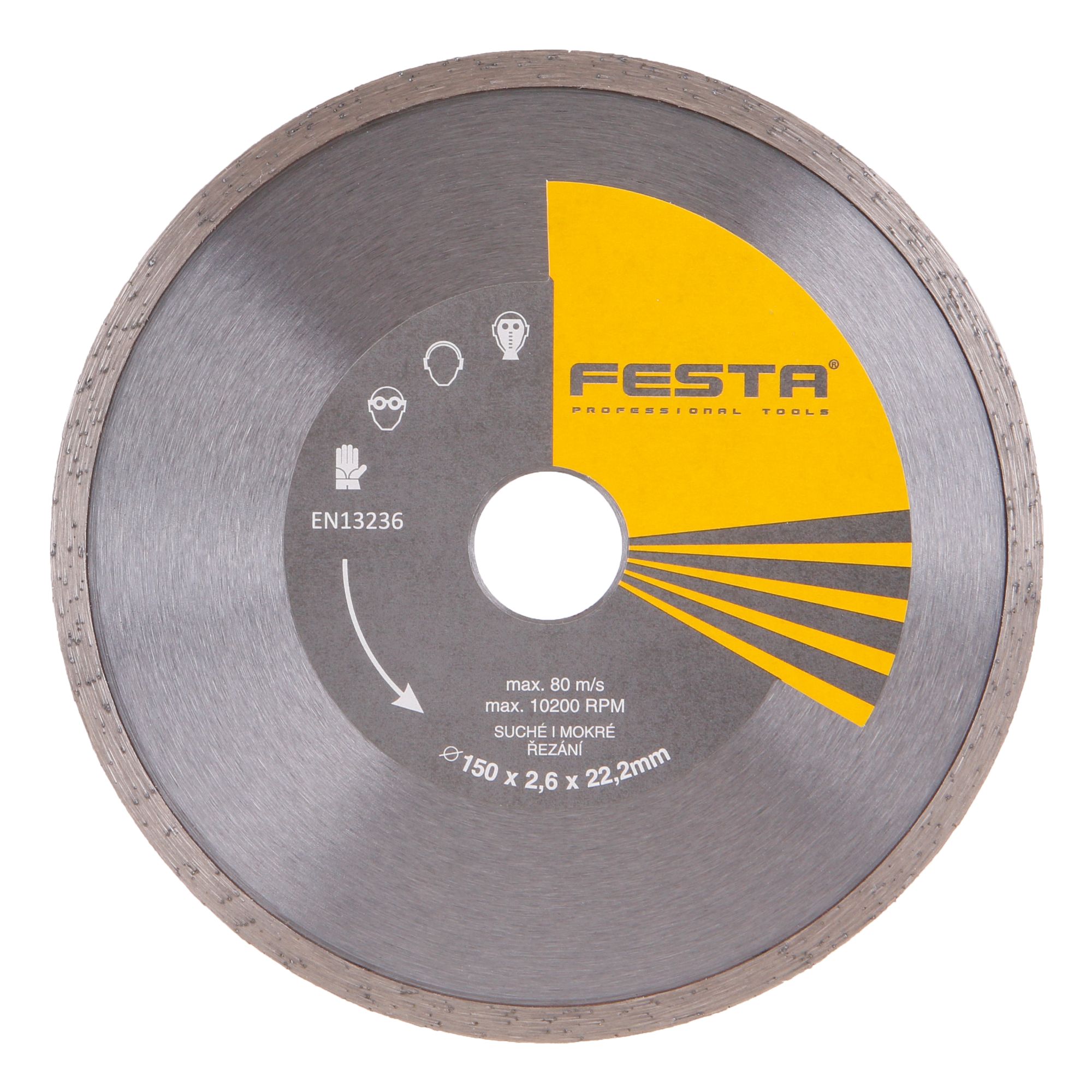 Kotouč diamantový, plný, 150mm, 22,2mm, FESTA