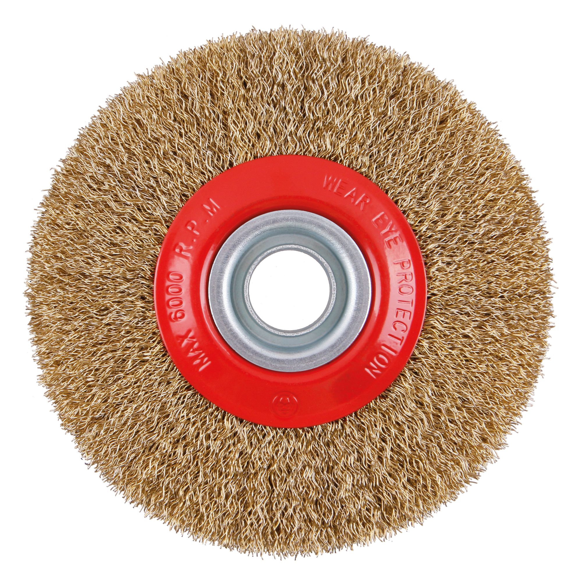 Kartáč rotační okružní, pomosazený, 125mm, do stolní brusky, FESTA