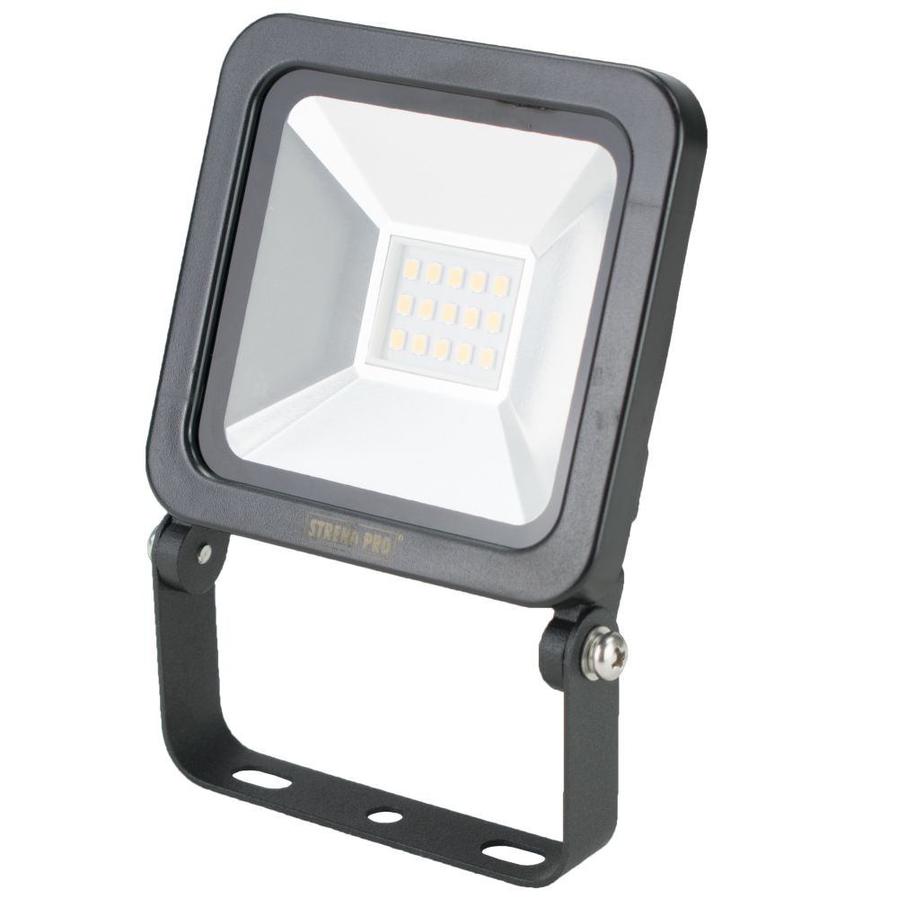 LED reflektor, SMD, 10W, 800lm, 230V, černý, STREND PRO