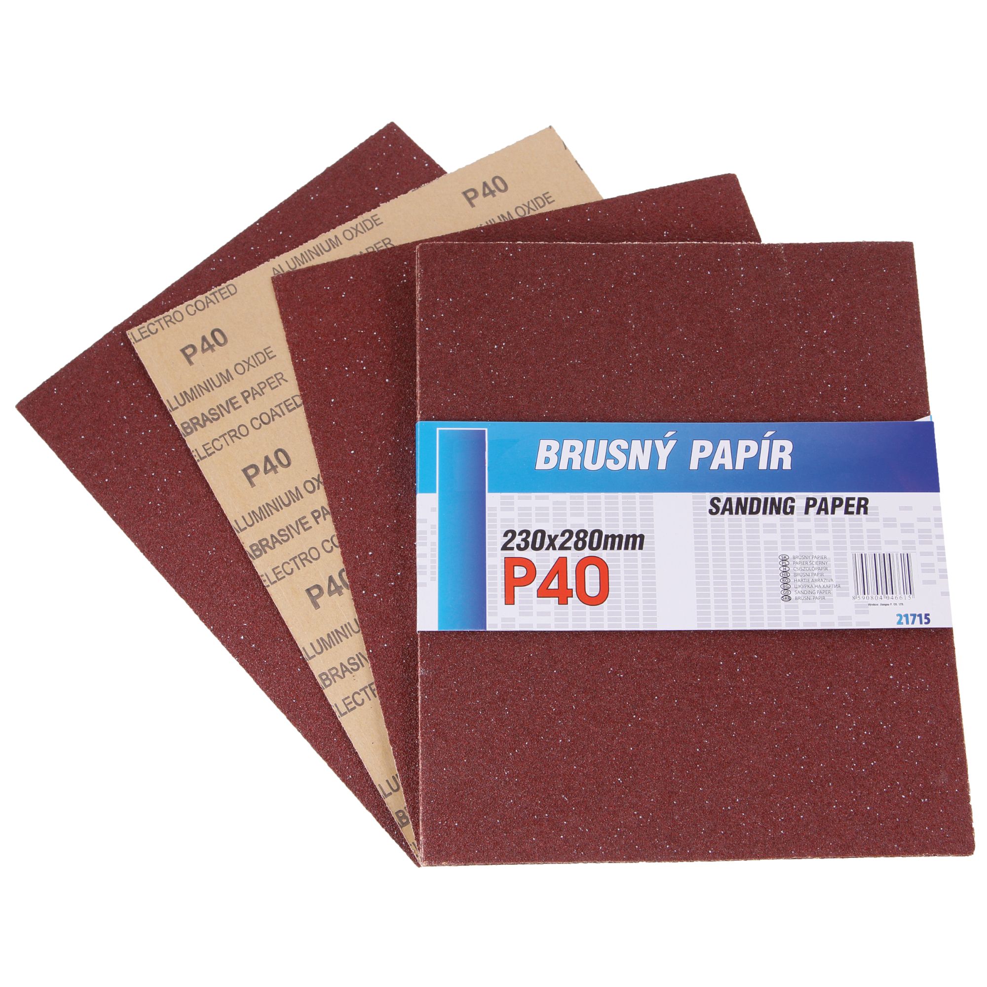 Brusný papír, 230 x 280mm, hr. 40