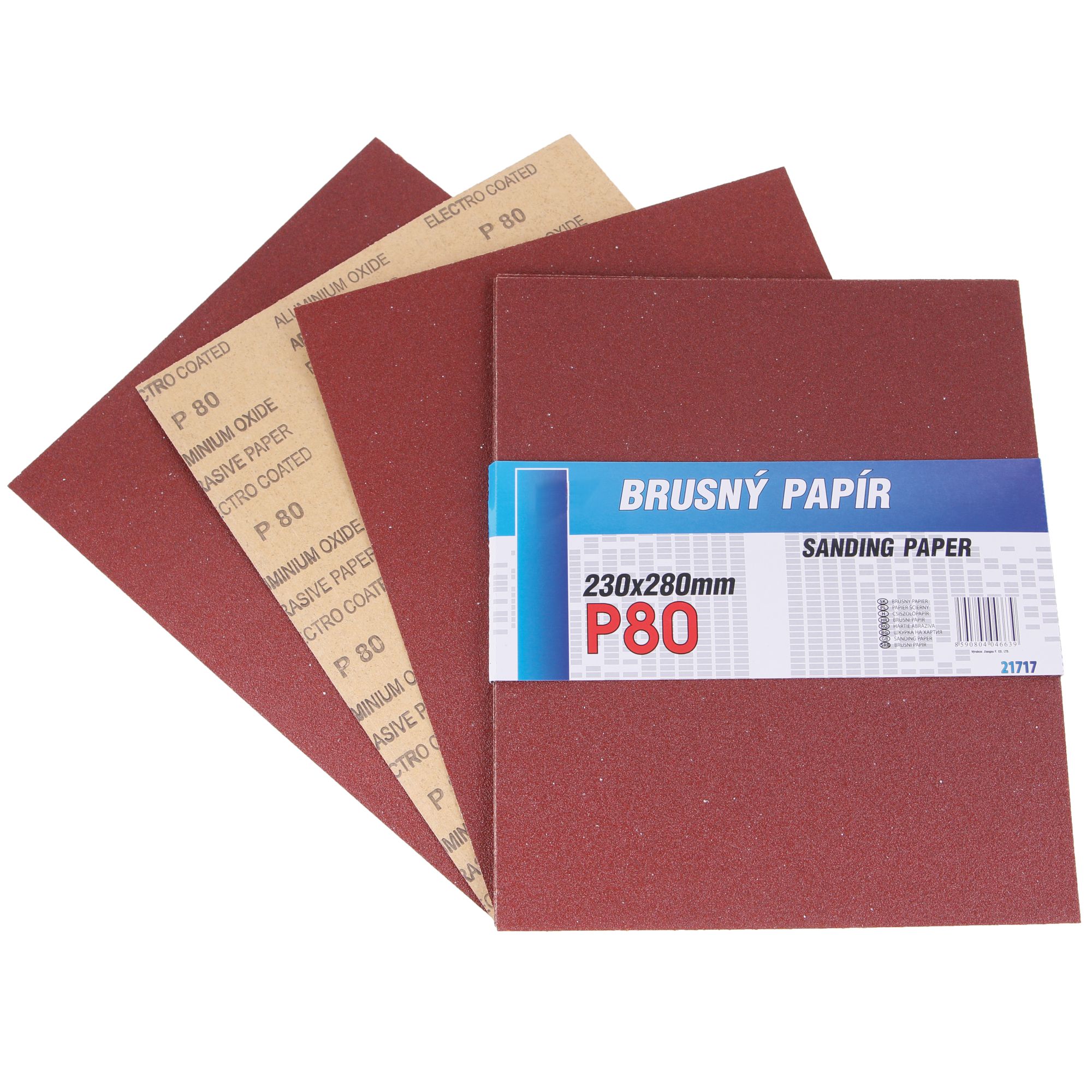 Brusný papír, 230 x 280mm, hr. 80