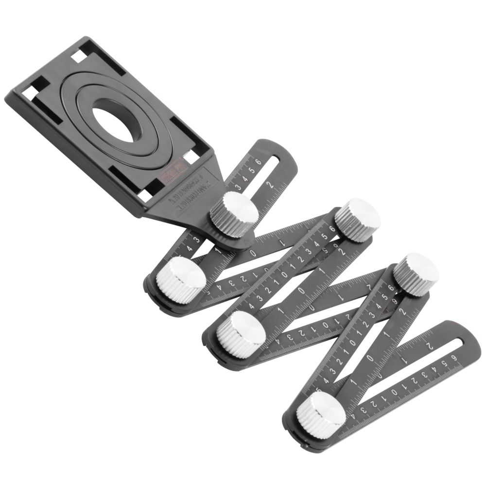 Pravítko víceúčelové, skládací, kovové, 12 x 17,5cm, STREND PRO