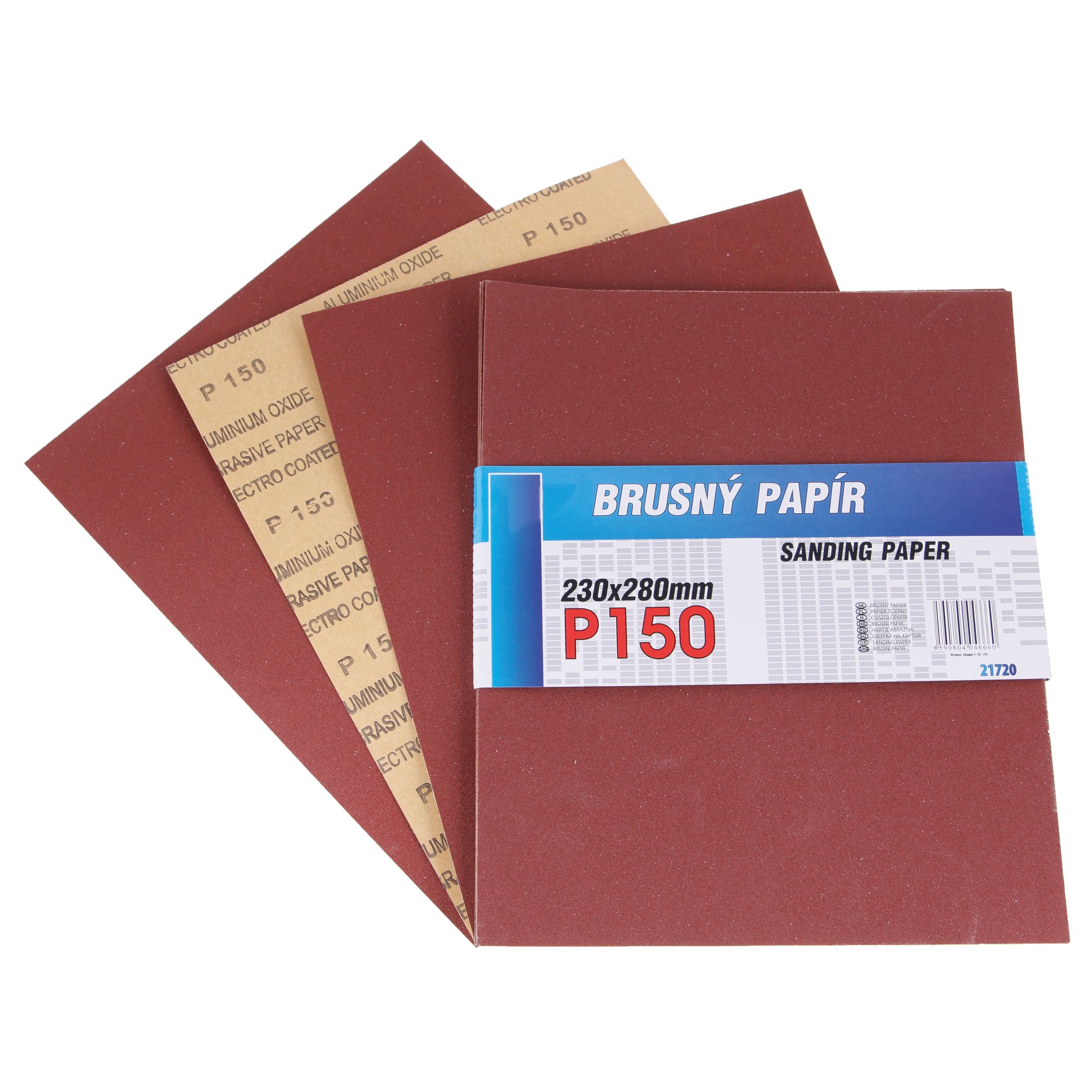 Brusný papír, 230 x 280mm, hr. 150