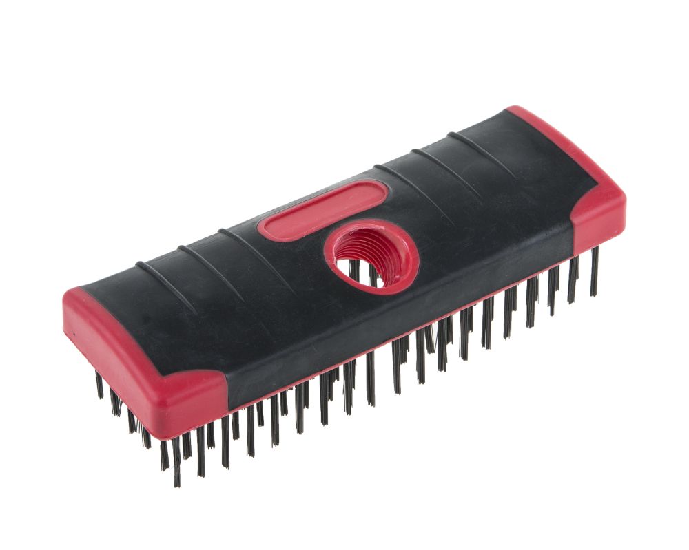 Kartáč na hůl ocelový, závit, 19 x 6cm, FESTA