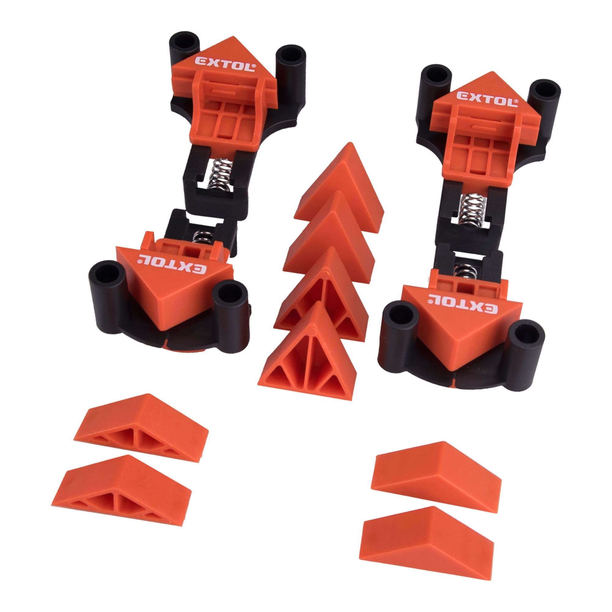 Svěrky úhlové truhlářské, sada 4ks, 60°-90°-120°, EXTOL PREMIUM