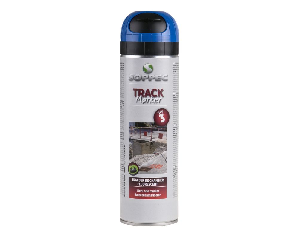 Sprej značkovací fluores. Trackmarker, 500ml, modrý, 3 měsíce, SOPPEC
