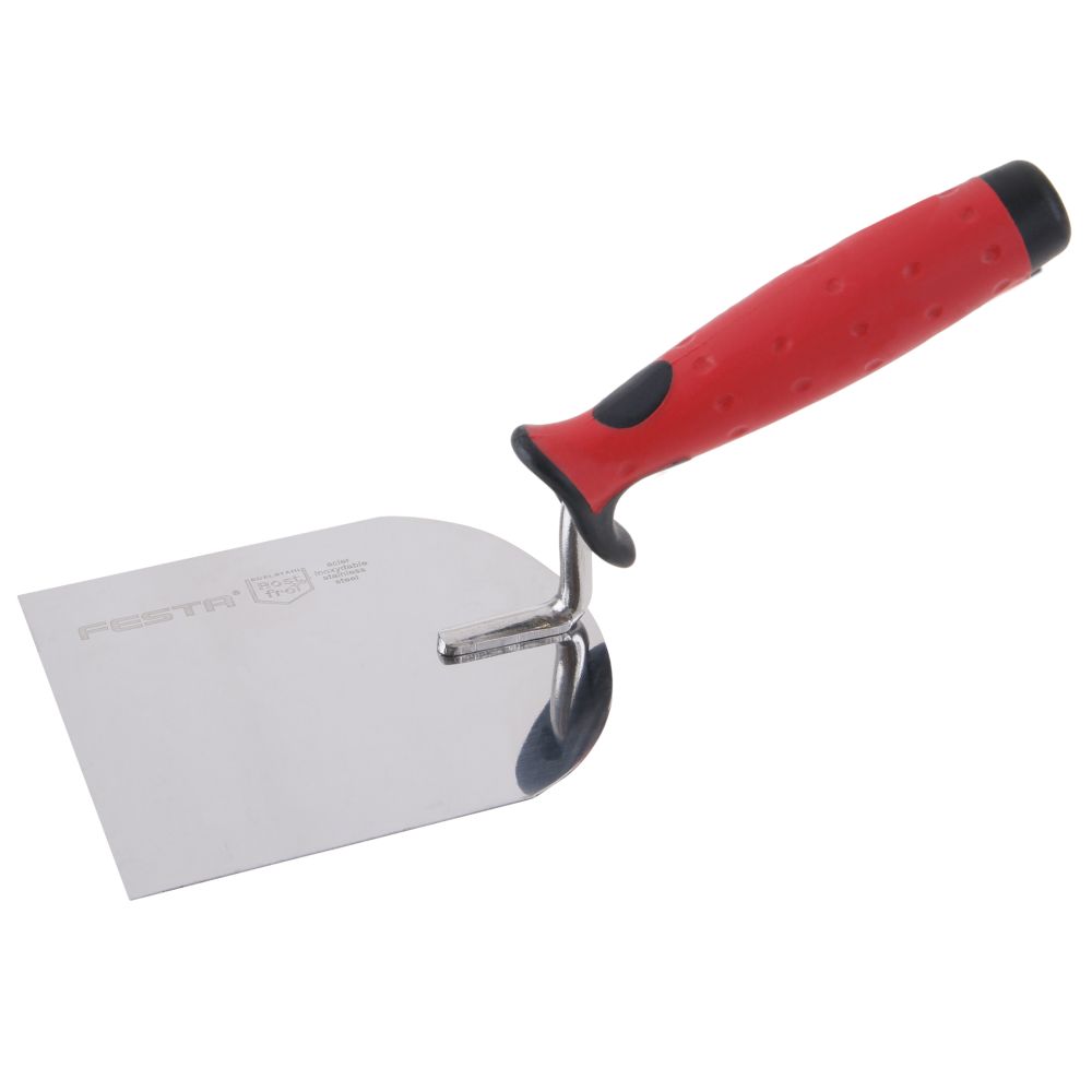 Zednická lžíce vymazávací, 100mm, nerez, gum. rukojeť, FESTA