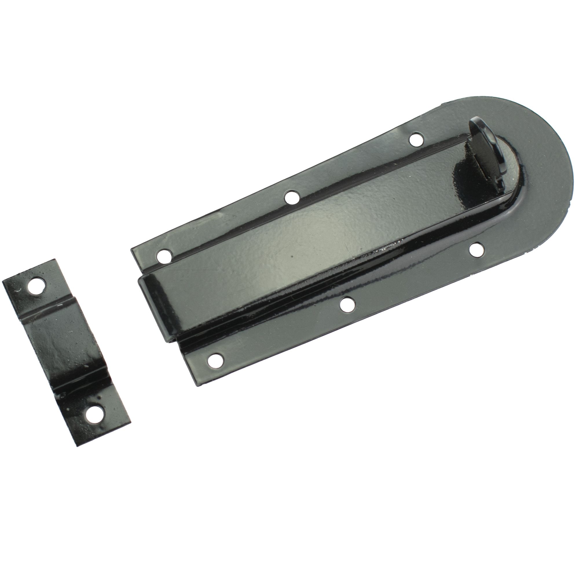 Zástrč dveřní, plochá, 127mm, černá