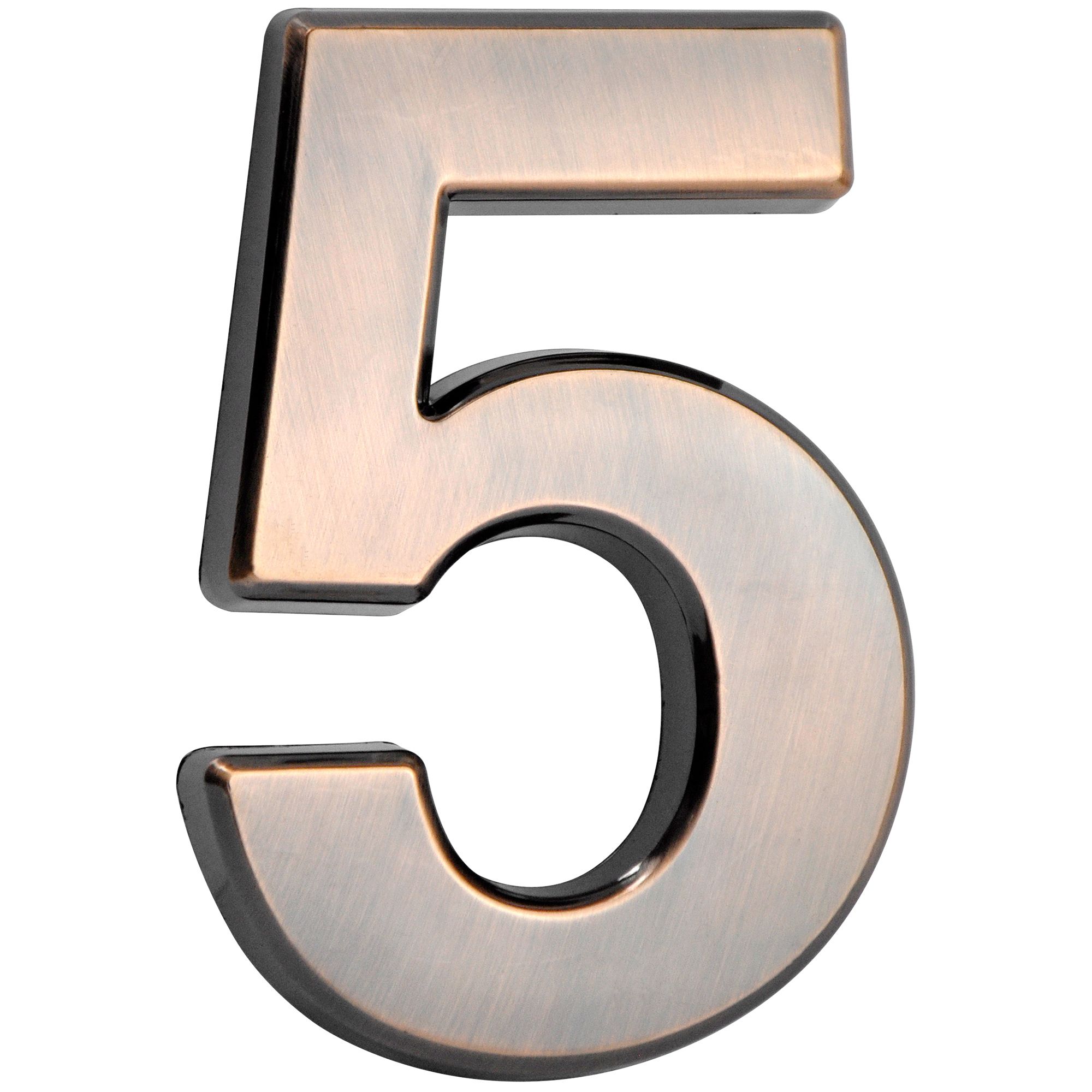 Číslo domovní, ´5´, 10cm, bronzové, s lepící páskou, ABS, MagicHome