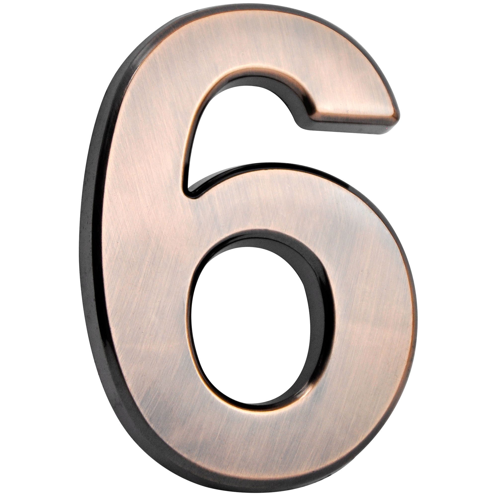 Číslo domovní, ´6´, 10cm, bronzové, s lepící páskou, ABS, MagicHome