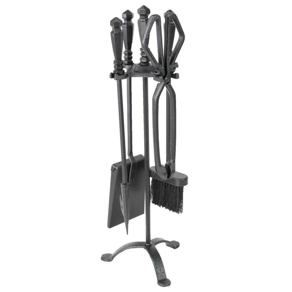 Sada krbového nářadí – 4 díly, černý povrch, 60cm, Homefire FT24B