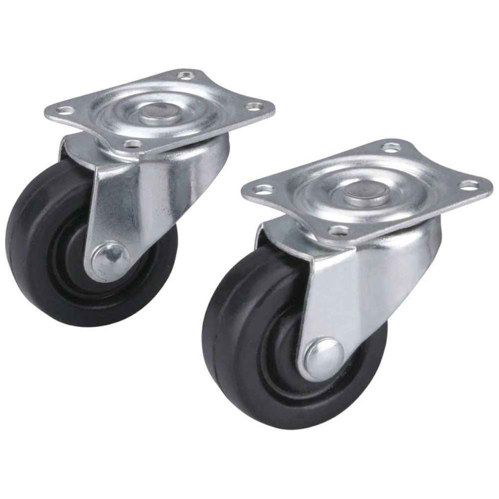 Kolečko pojezdové, 40mm, otočné, tvrdá pryž, 20kg, sada 2ks, EXTOL CRAFT