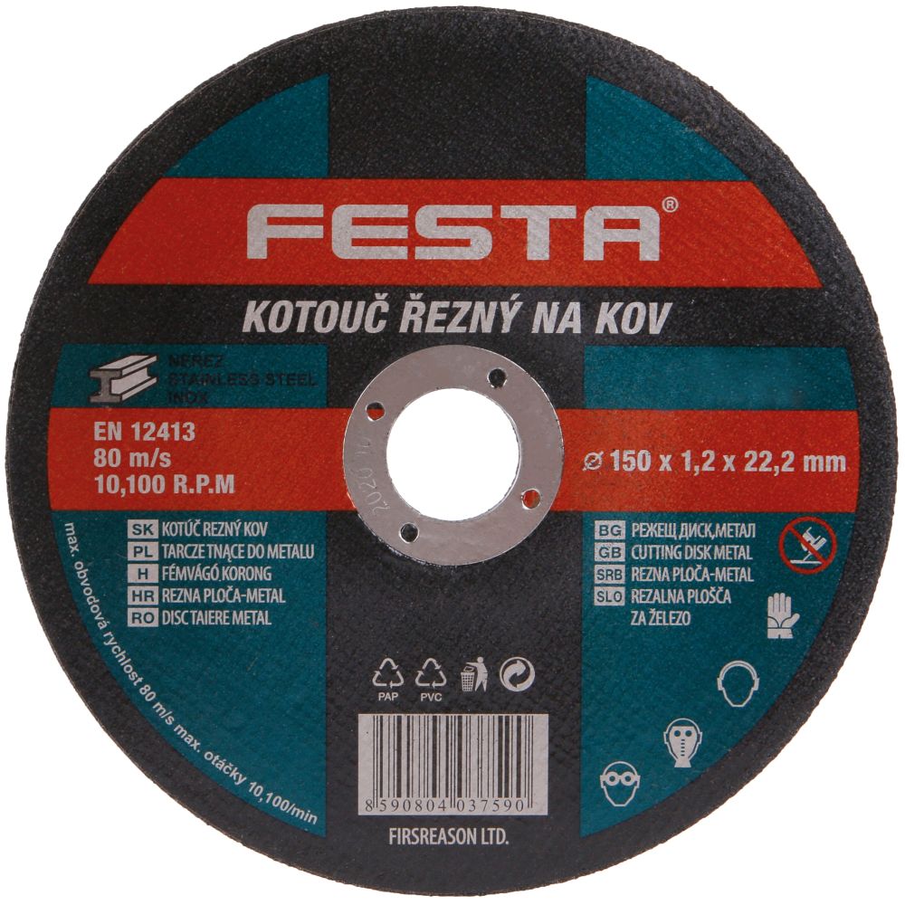Kotouč řezný, 150 x 1,2mm, ocel, FESTA