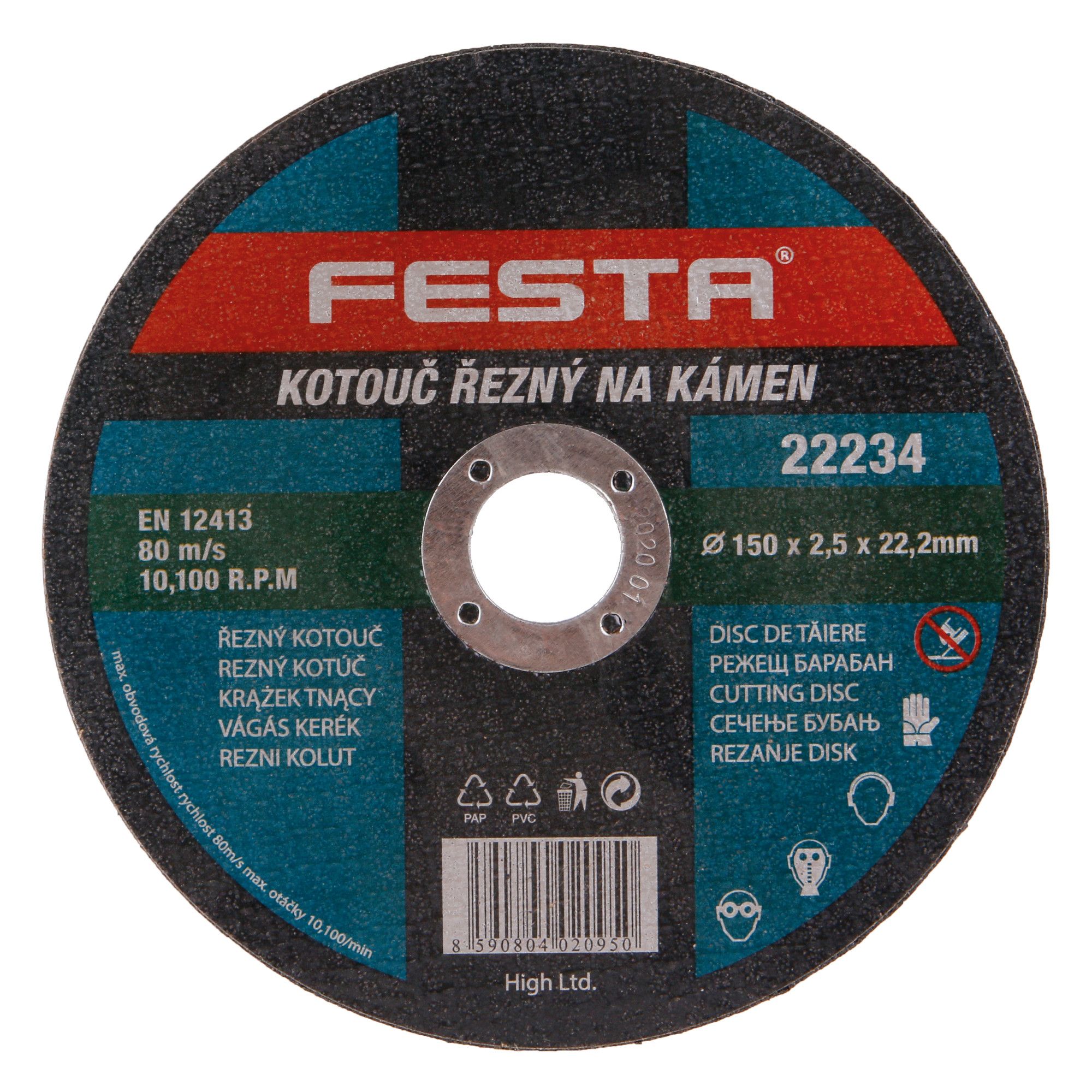 Kotouč řezný, 150 x 2,5mm, na kámen, FESTA