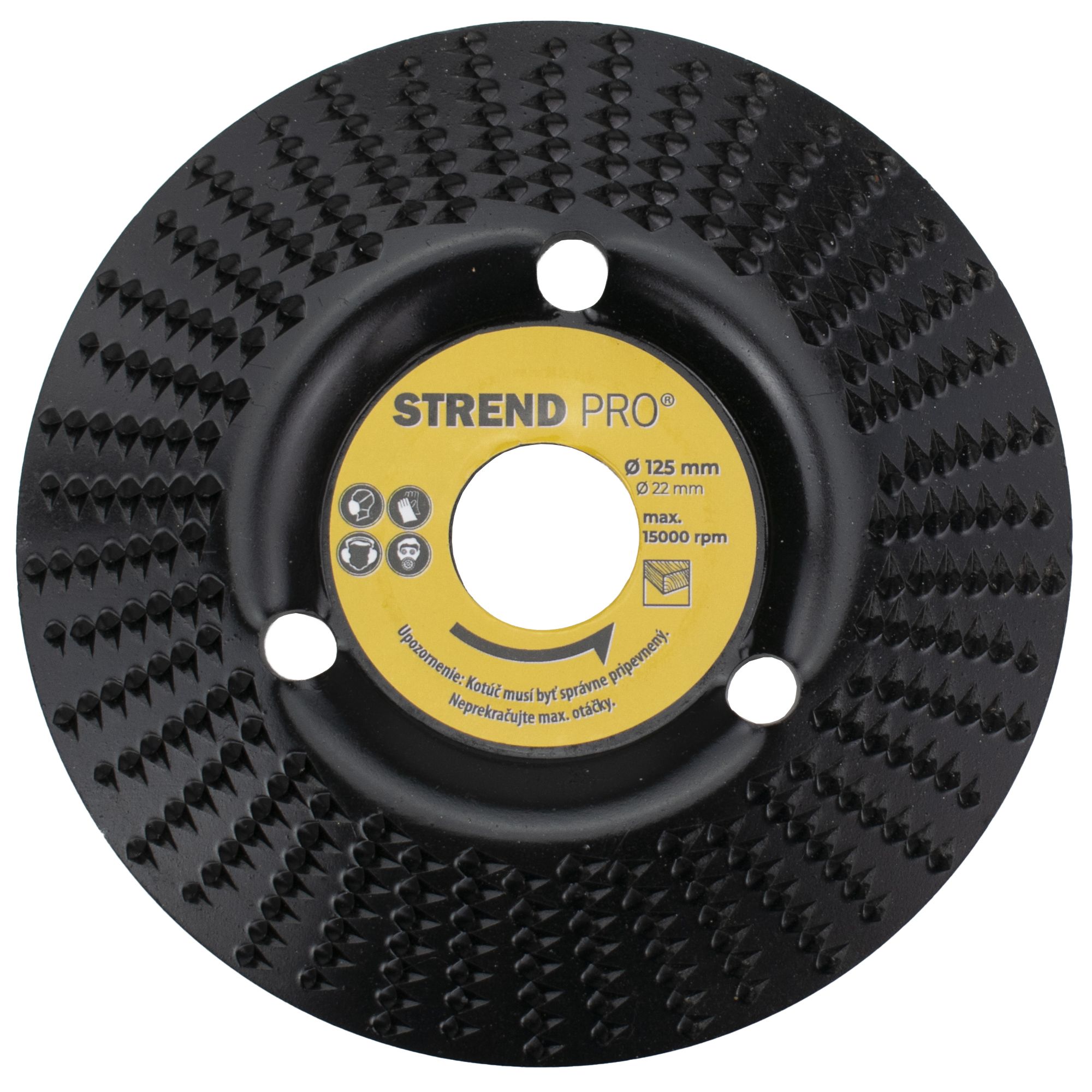 Kotouč rašplový, 125 x 22,2mm, jemný sek, STREND PRO