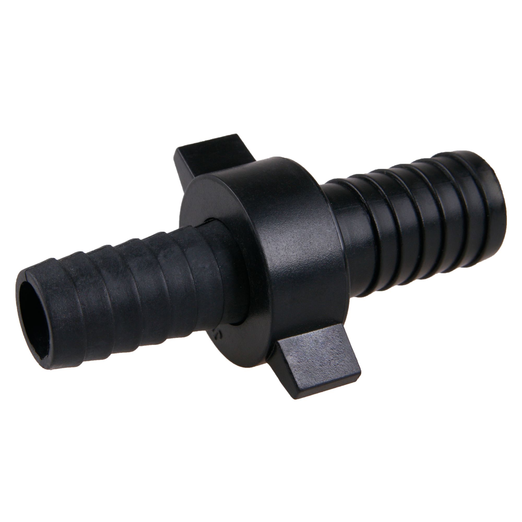 Spojka na hadici redukovaná, 1" - 3/4", plast, černá