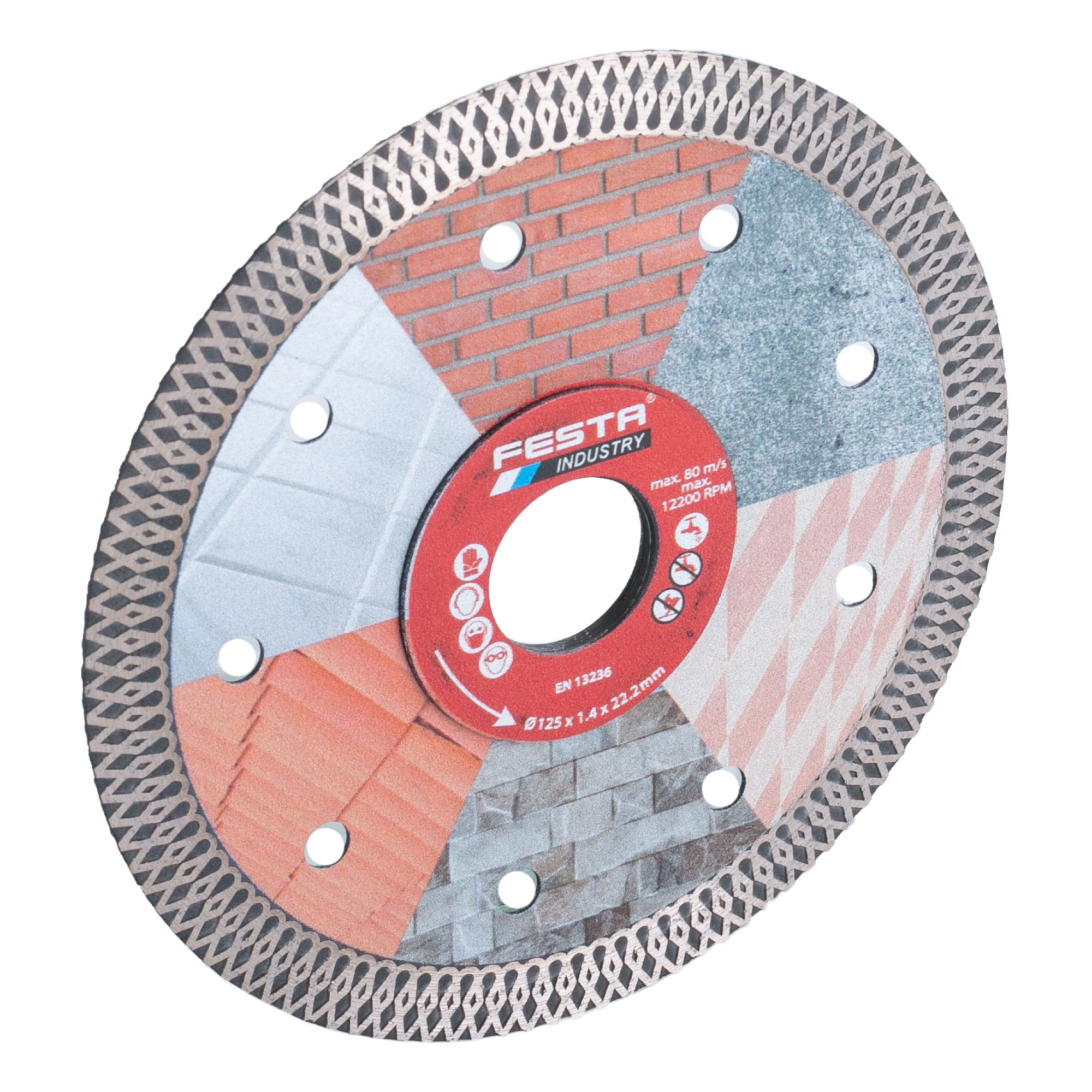 Kotouč diamantový, turbo Thin Cut, 125x1,4mm, 22,2mm, FESTA INDUSTRY