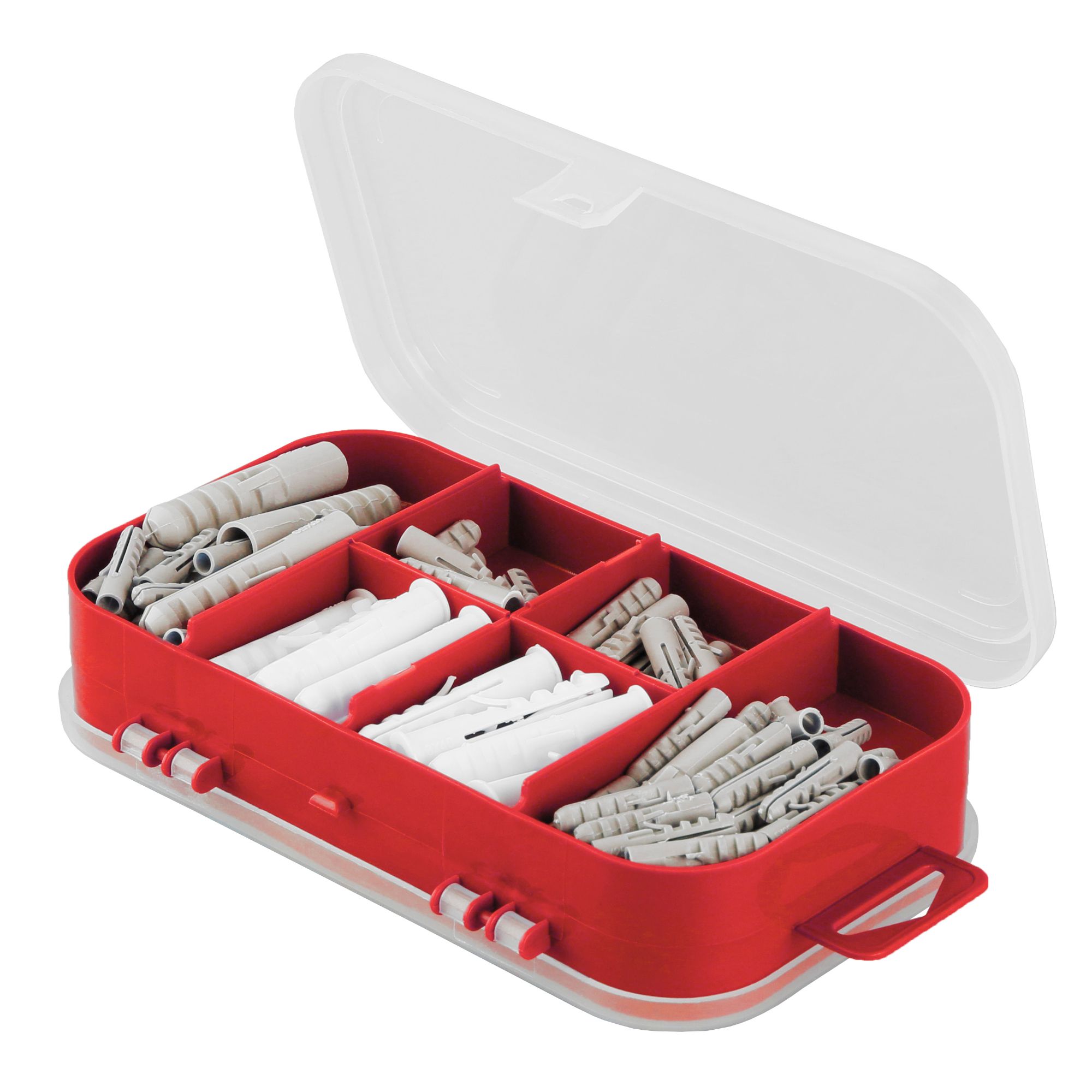 Vruty do dřeva a hmoždinky, 4 rozměry, sada 170ks