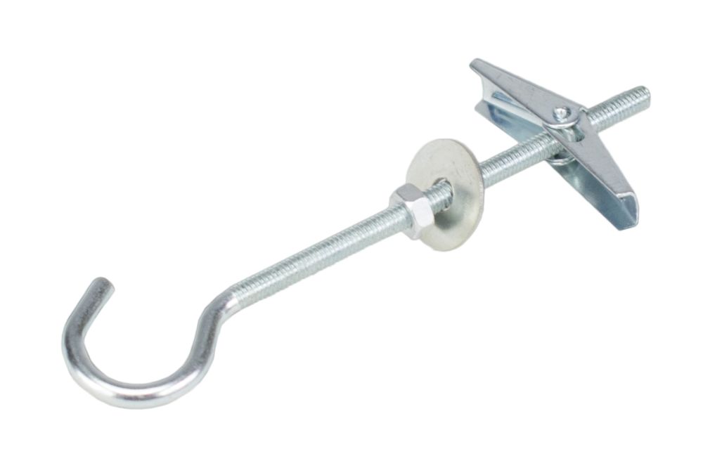 Hmoždinka kovová sklopná HSD s hákem, M4 x 90mm, ZN