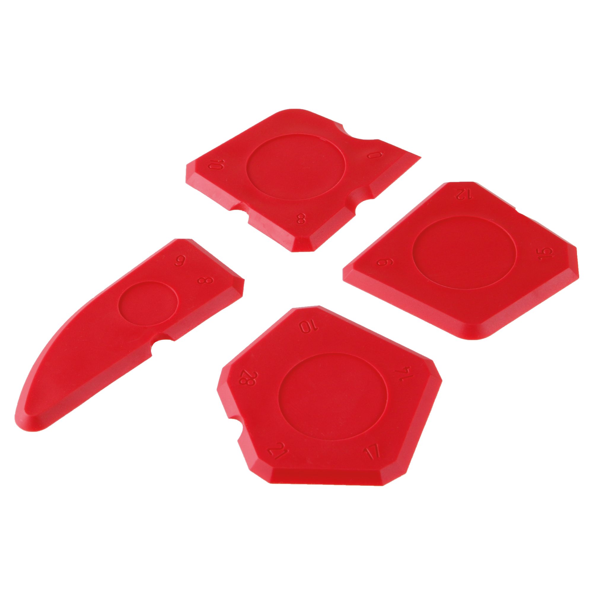 Stěrky na silikon a tmel, sada 4ks