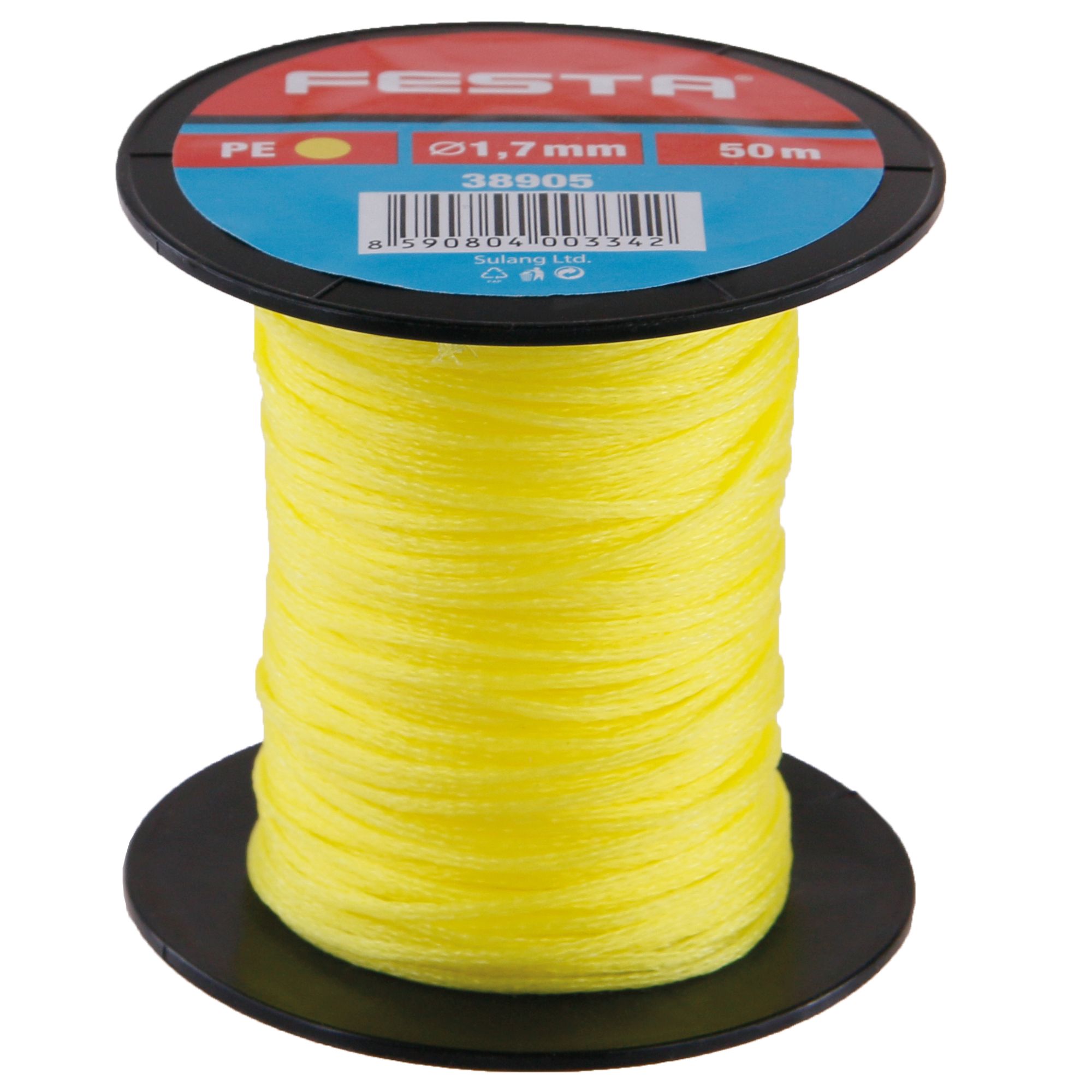 Provázek zednický, 1,7mm, 50m, žlutý, PE, FESTA