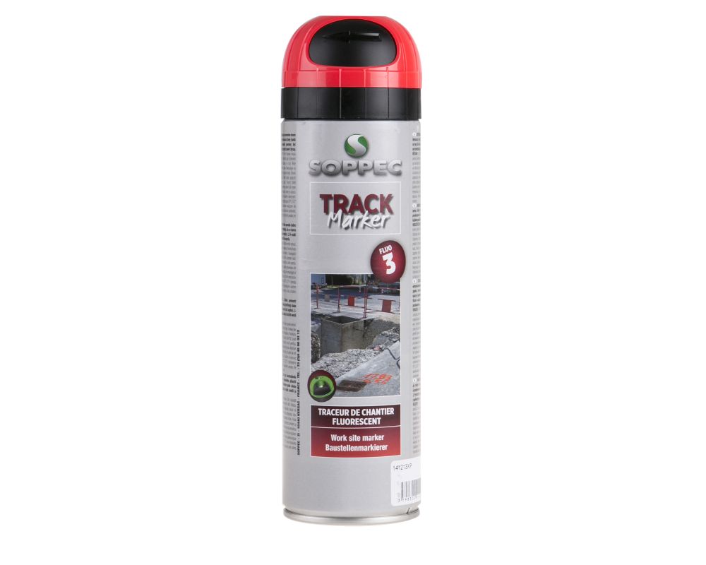 Sprej značkovací fluores. Trackmarker, 500ml, červený, 3 měsíce, SOPPEC