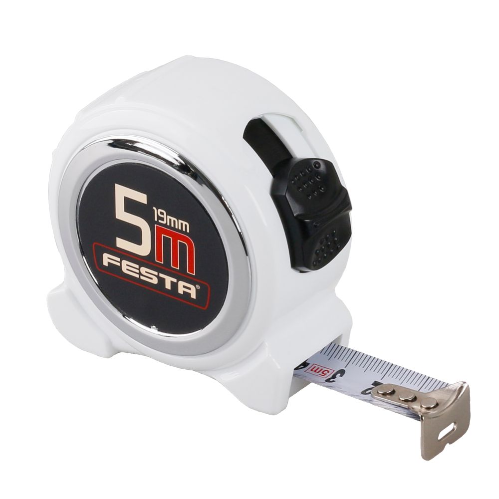 Metr svinovací bílý, 5m x 19mm, FESTA