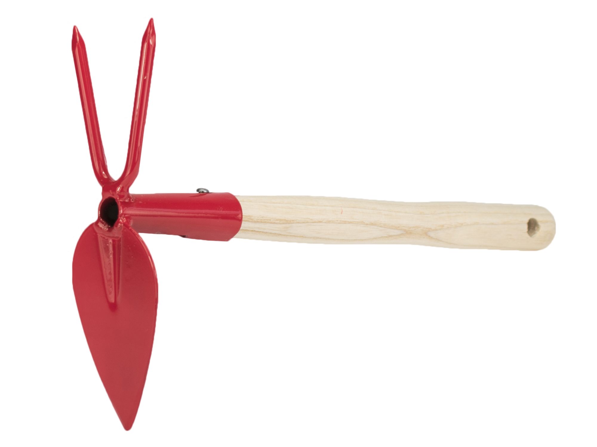 Motyčka srdcová s 2 hroty, dřevěná násada