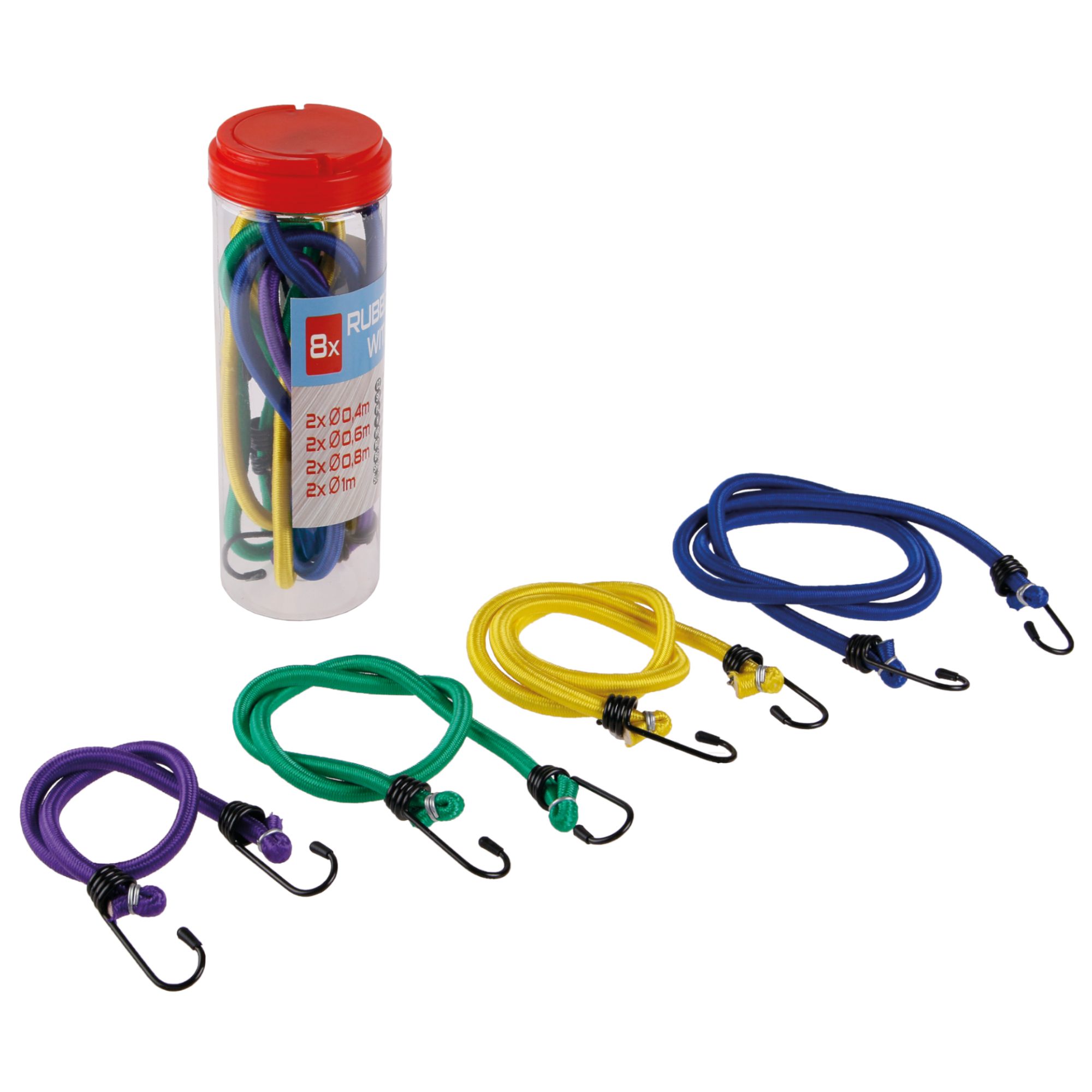 Guma upínací, 40-60-80-100cm x 8mm, bal. 8ks