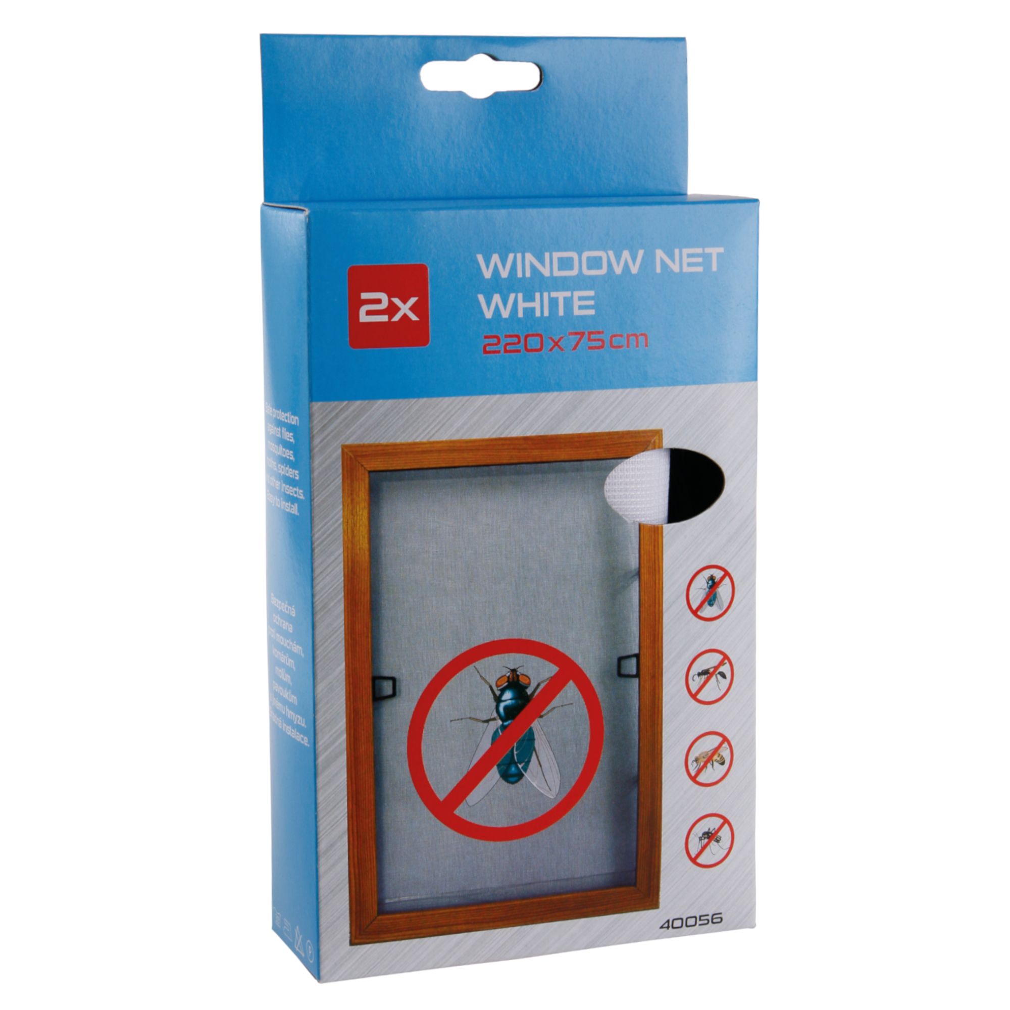 Balkonová síť proti hmyzu 220 x 75cm, bílá