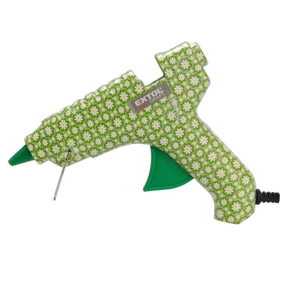 Tavná lepící pistole, pr. 11mm, 40W, květinový vzor, EXTOL CRAFT