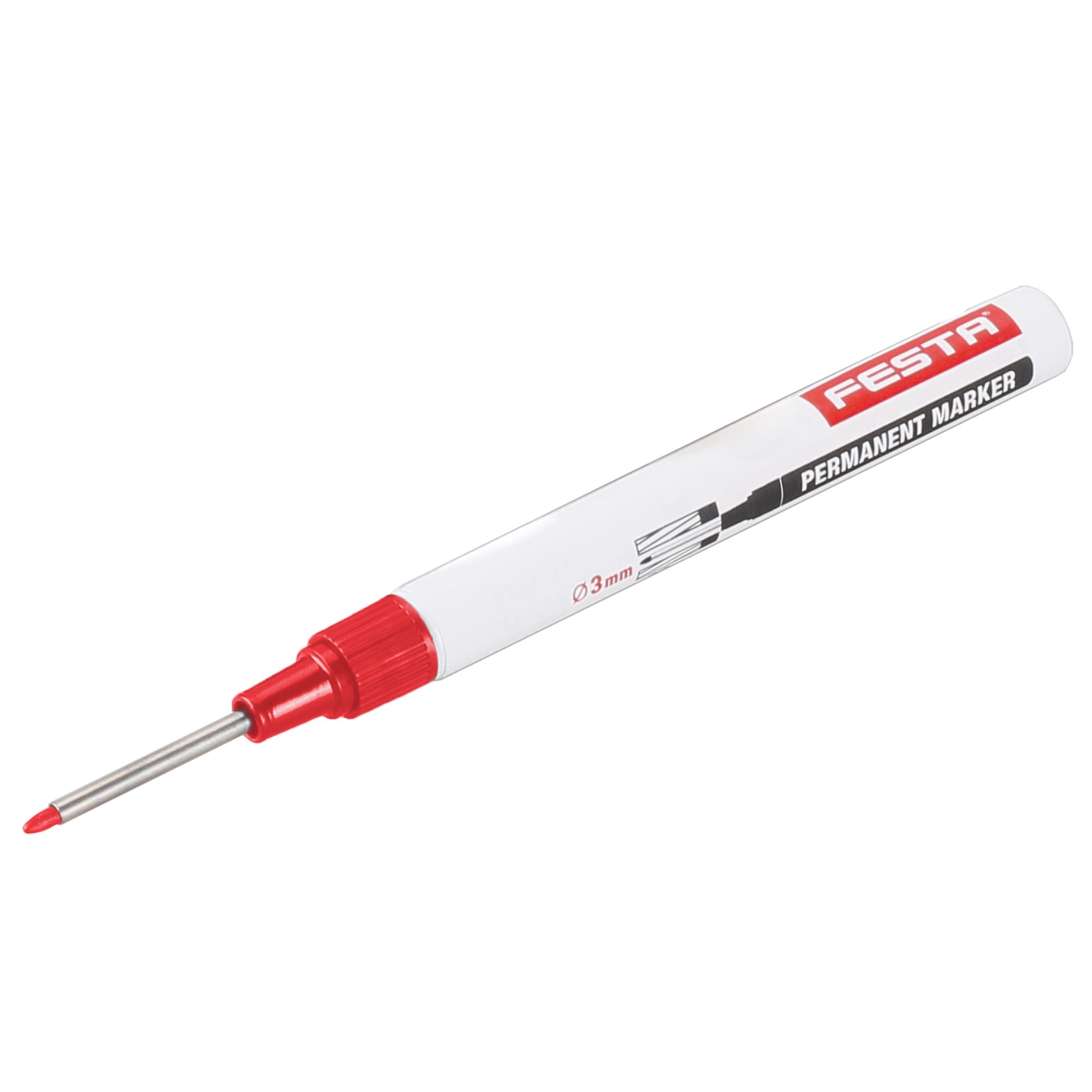 Značkovač hloubkový, permanentní, červený, FESTA