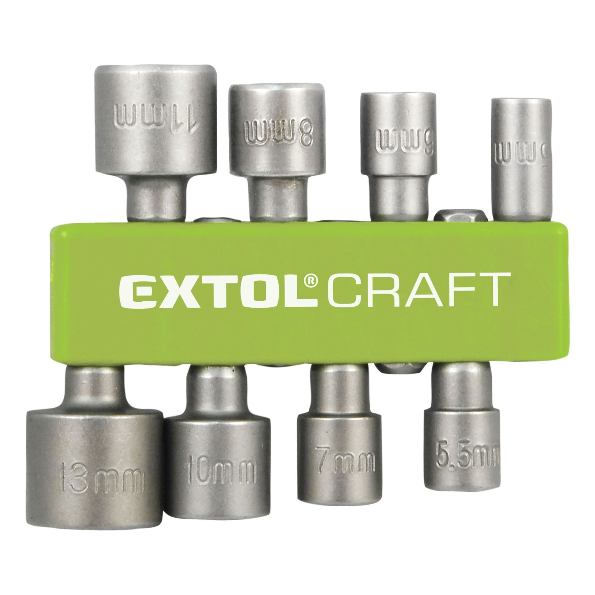 Klíče nástrčné HEX do vrtačky, 8ks, 1/4", CrV, EXTOL CRAFT