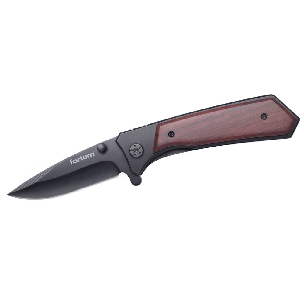 Nůž zavírací, nerez, rukojeť Pakkawood, 20,5cm, FORTUM