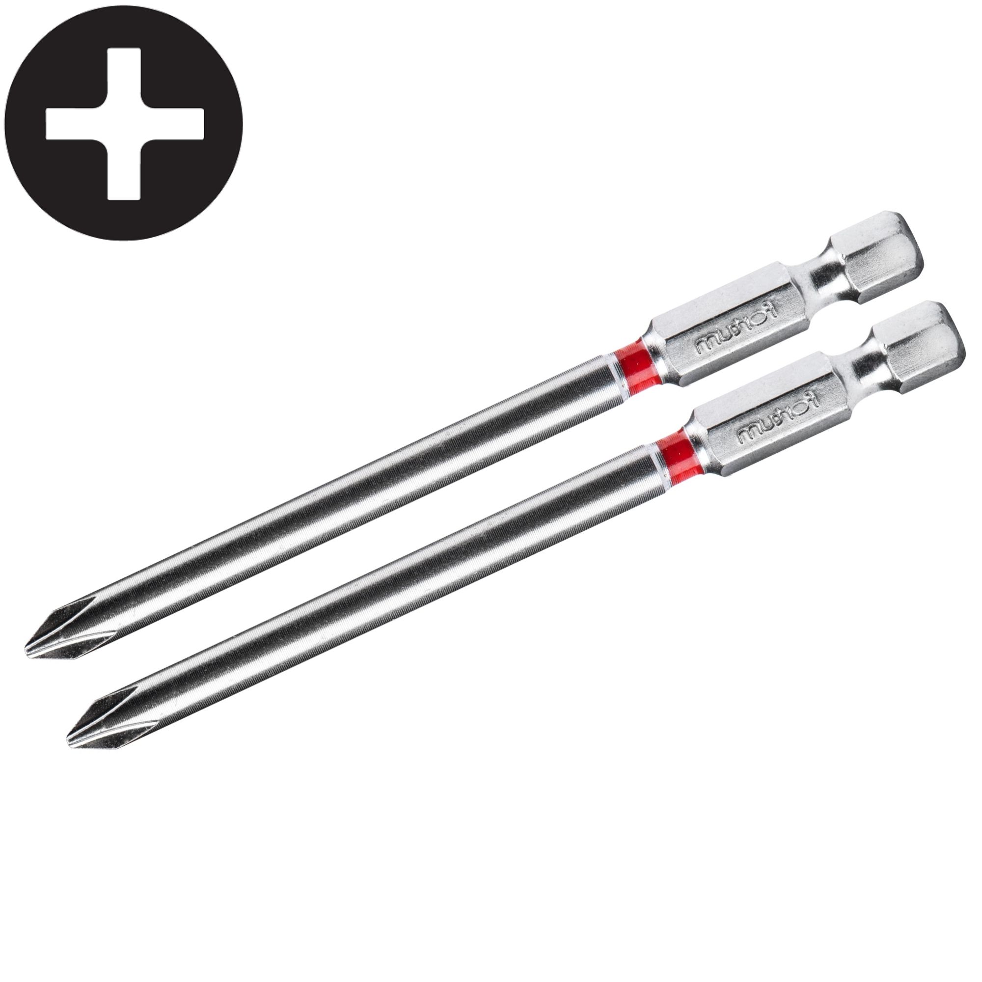 Bit prodloužený, PH 1, 90mm, sada 2ks, FORTUM