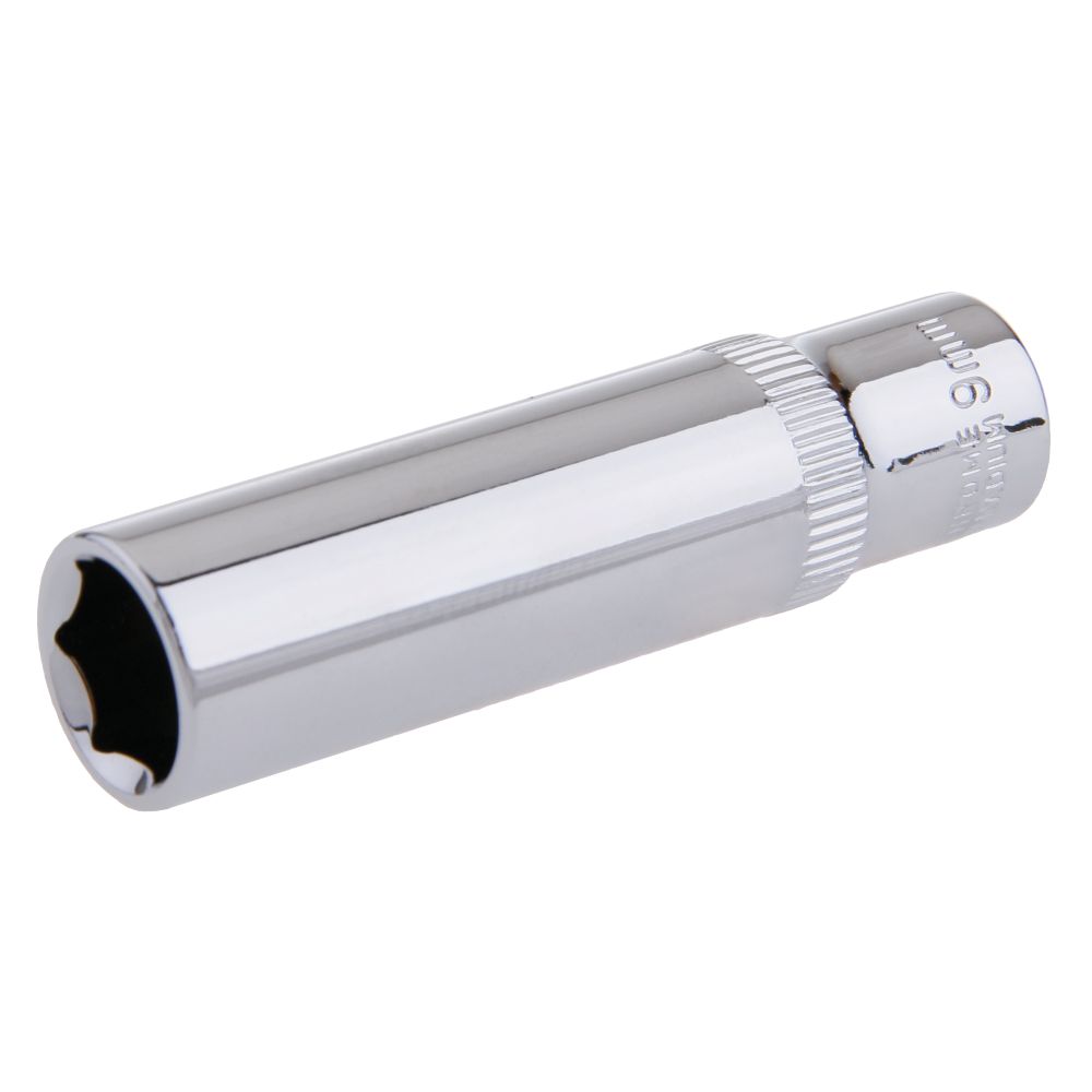 Gola hlavice 1/4", 9mm, prodloužená, CrV, FESTA