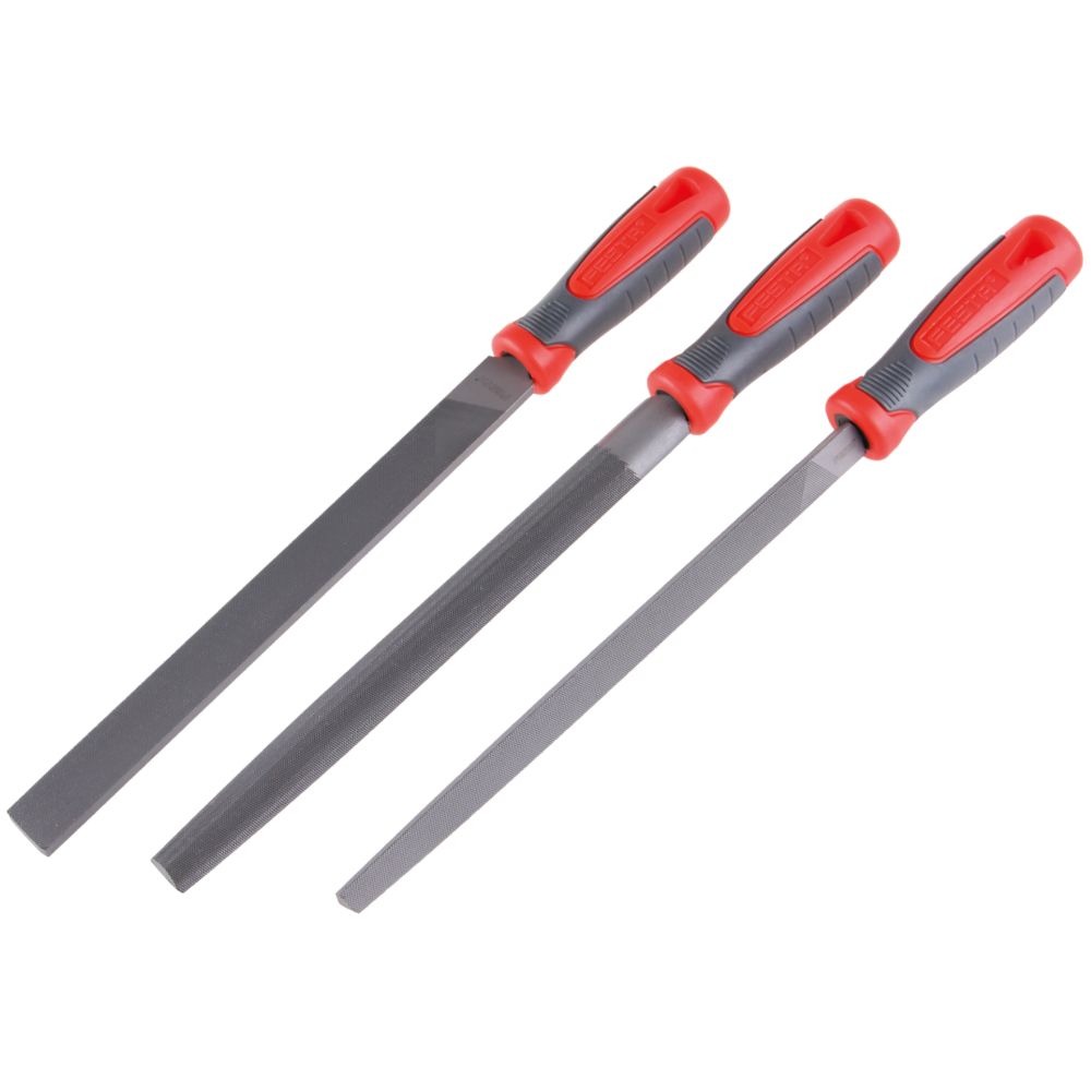 Pilníky na kov, sada 3ks, 250mm, FESTA