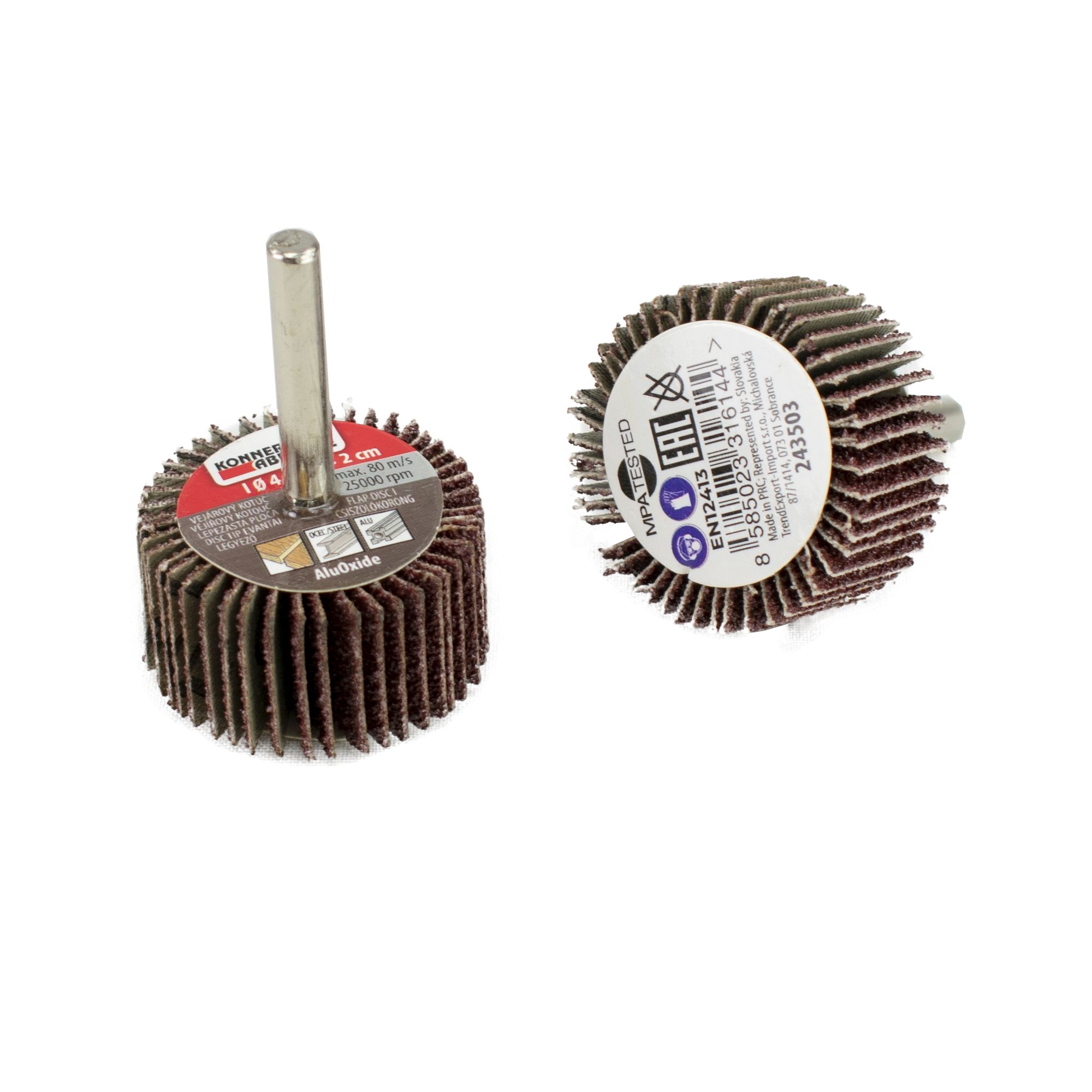 Kotouč lamelový stopkový, 40 x 20mm, P 80, KONNER