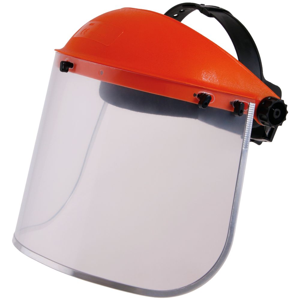 Štít ochranný s náhlavním držákem, čirý polykarbonát