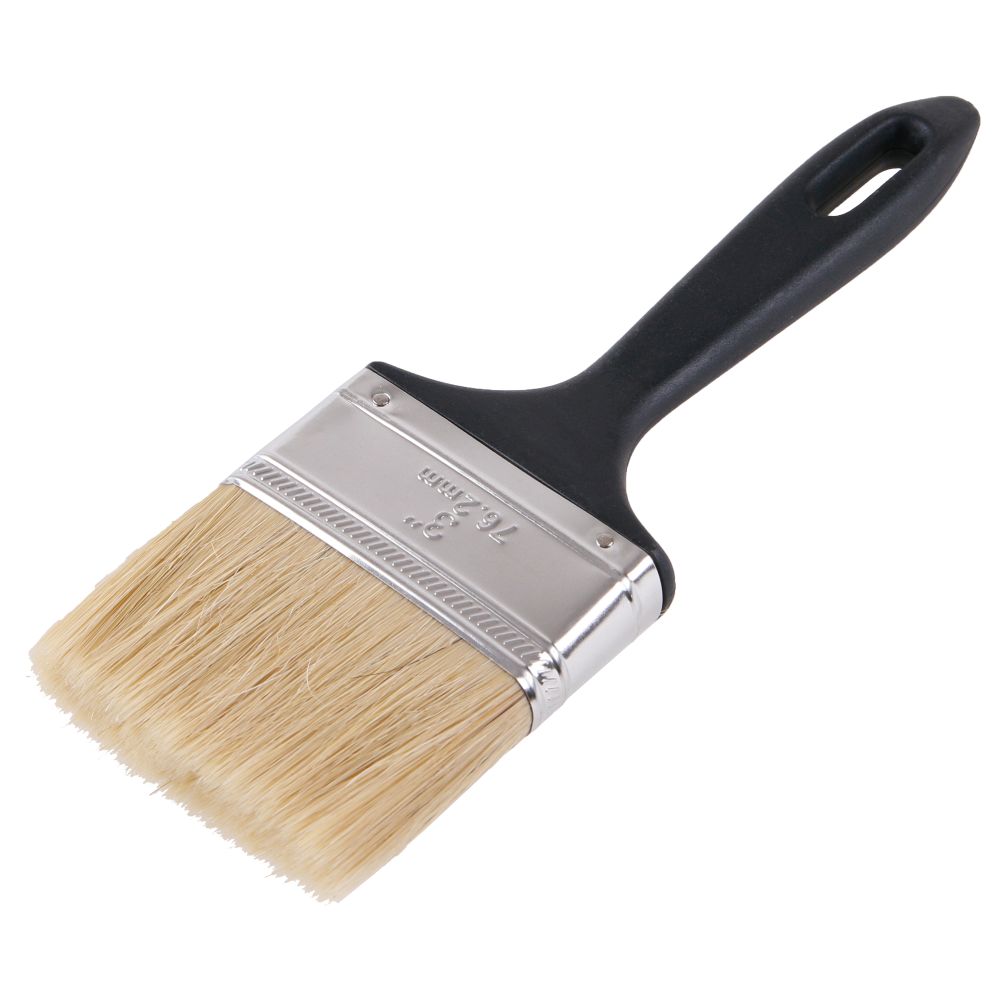 Štětec plochý, 3", plastová rukojeť