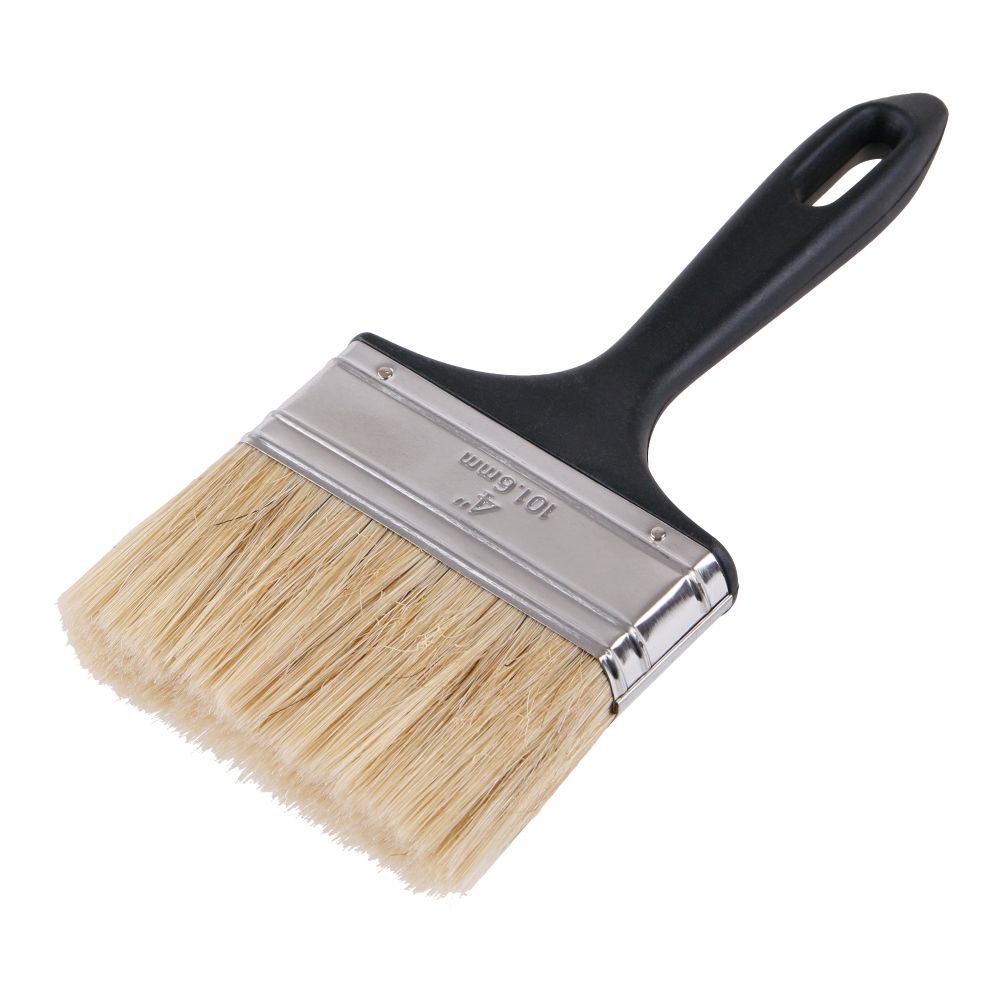 Štětec plochý, 4", plastová rukojeť