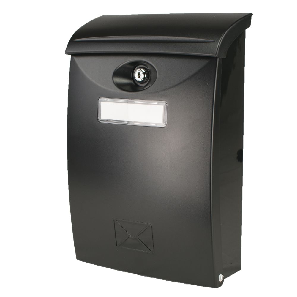 Poštovní schránka plastová, černá, 240×102x345mm