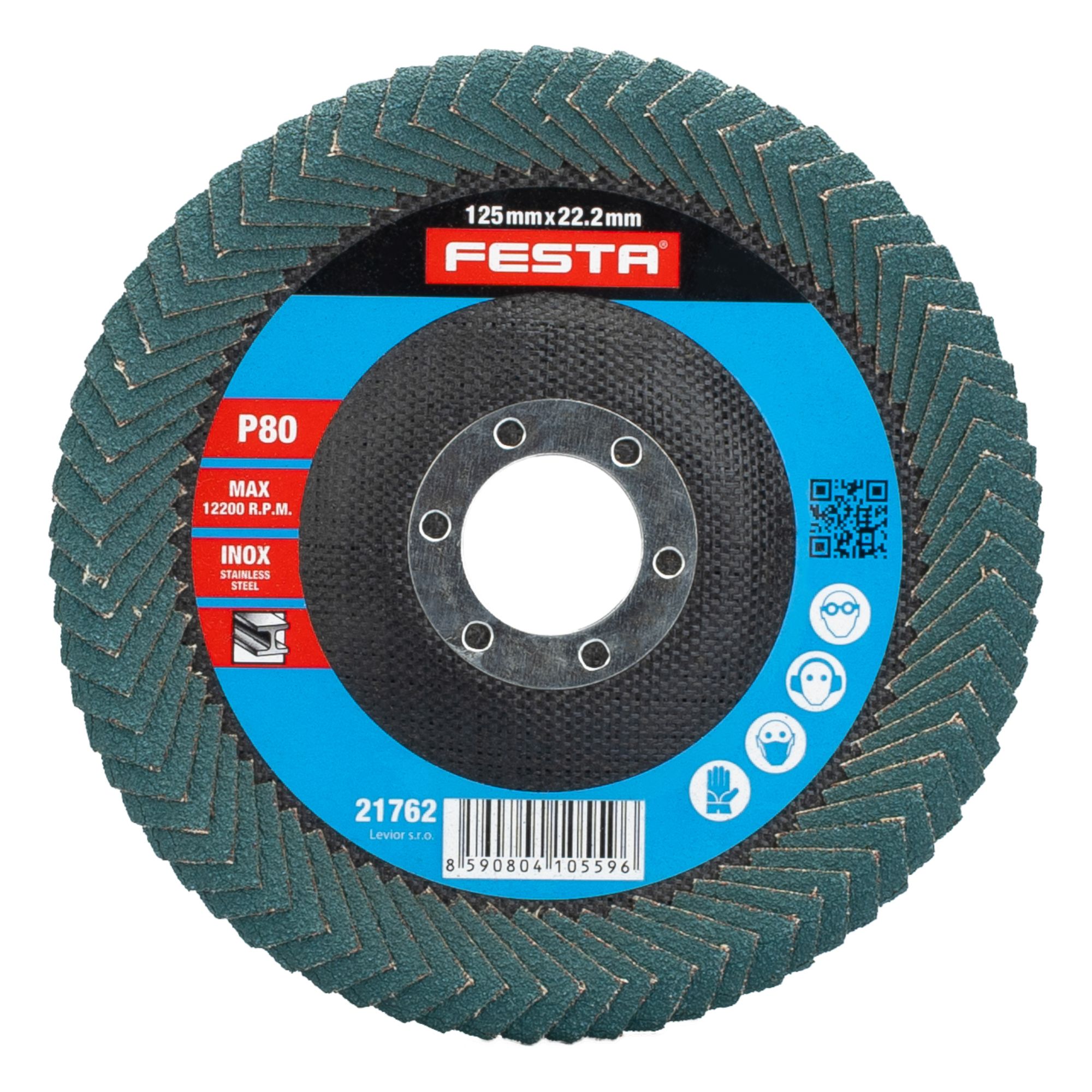 Kotouč lamelový oboustranný, 125mm, P 80, FESTA