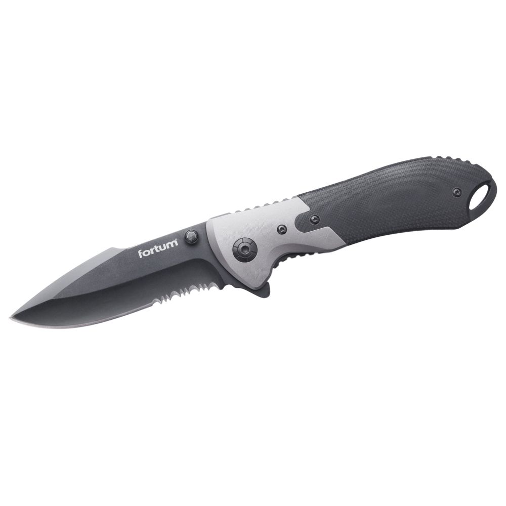 Nůž zavírací, nerez, rukojeť kov+kompozit, 20,7cm, FORTUM