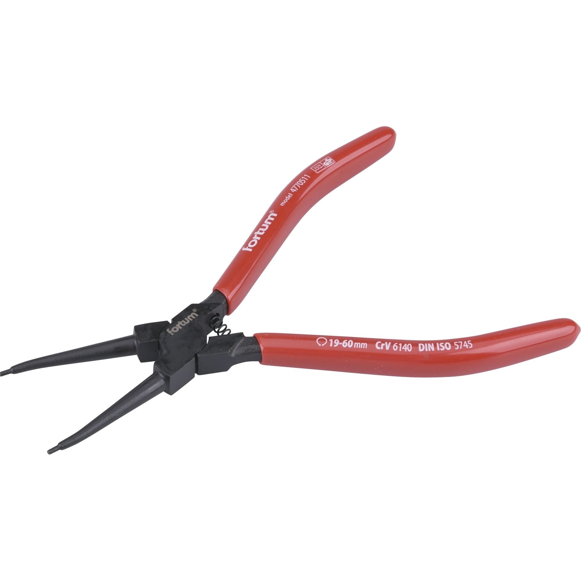 Kleště segerové, 180mm, přímé vnitřní, 19-60mm, FORTUM