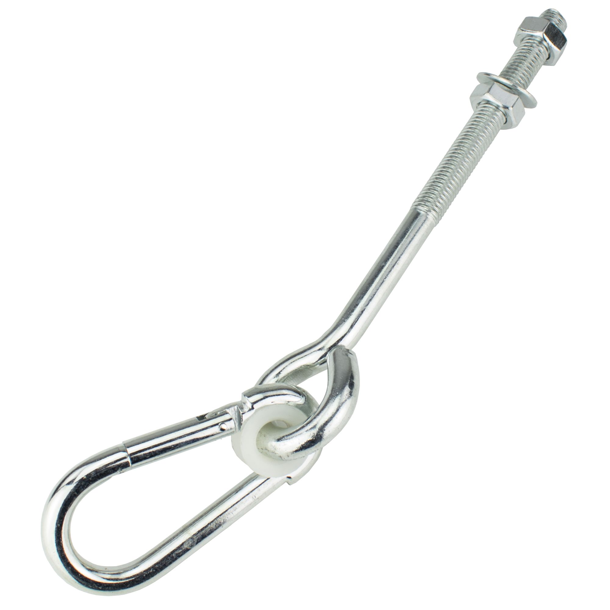 Hák houpačkový s karabinou, M12x280mm, ZN